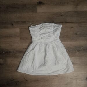 " MORE TO COME" Chic Mini‎ Strapless White Dress